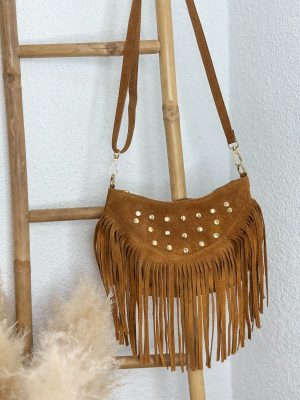 Bolso flecos camel
