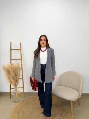 Blazer-Abrigo Espiga