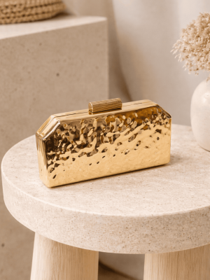 Bolso de fiesta clutch dorado