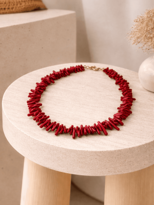 Collar corales rojo