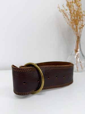 Cinturón piel ancho