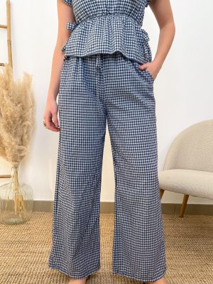 Pantalón vichí Azul