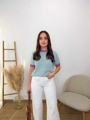 Jersey coquette verde agua