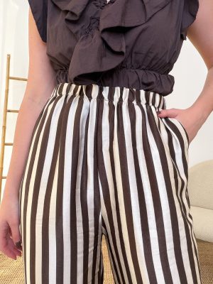 Pantalón bombacho rayas
