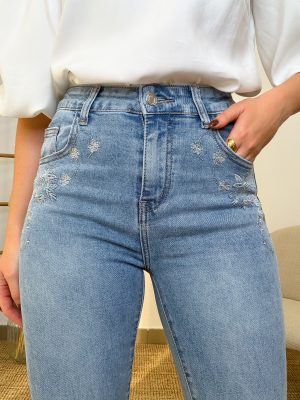 Vaquero denim flores