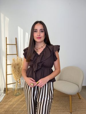 Blusa palmira marrón