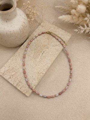 Collar cuentas rosita