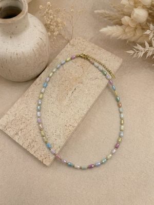 Collar piedras pastel