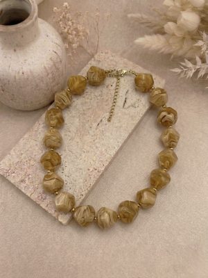 Collar piedras miel