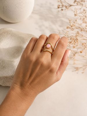 Anillo perlado rosa