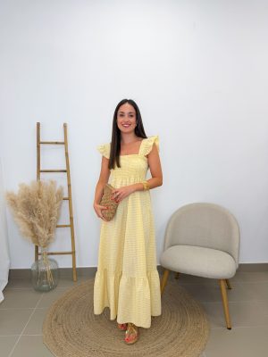 Vestido vichí amarillo