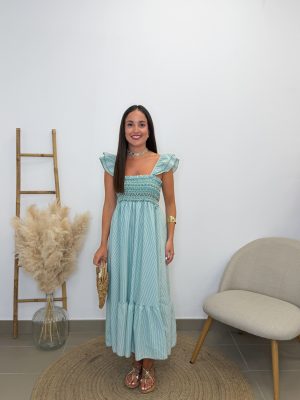 Vestido Carmina turquesa