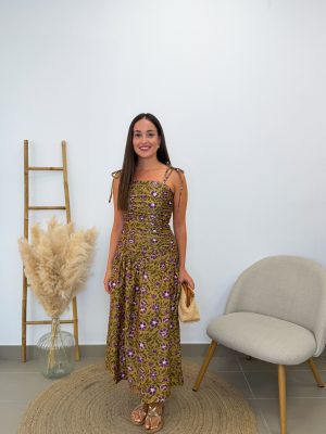 Vestido Cadaqués mostaza