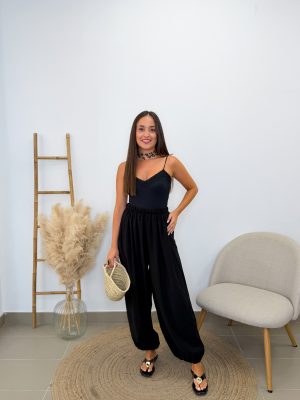 Pantalón bombacho negro