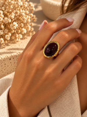 Anillo nácar marrón