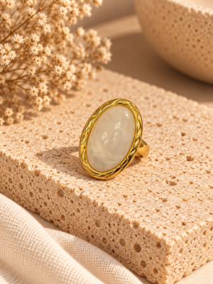 Anillo nácar blanco