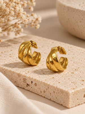 Pendientes triple aro en escalera