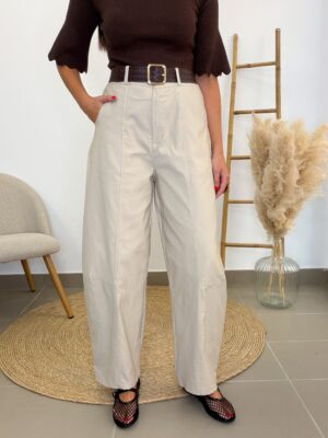 Pantalón balloon beige