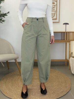 Pantalón barrel verde
