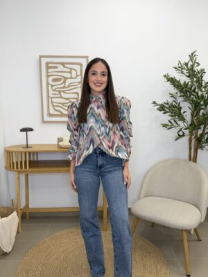 Chaqueta tapizada tonos rosas